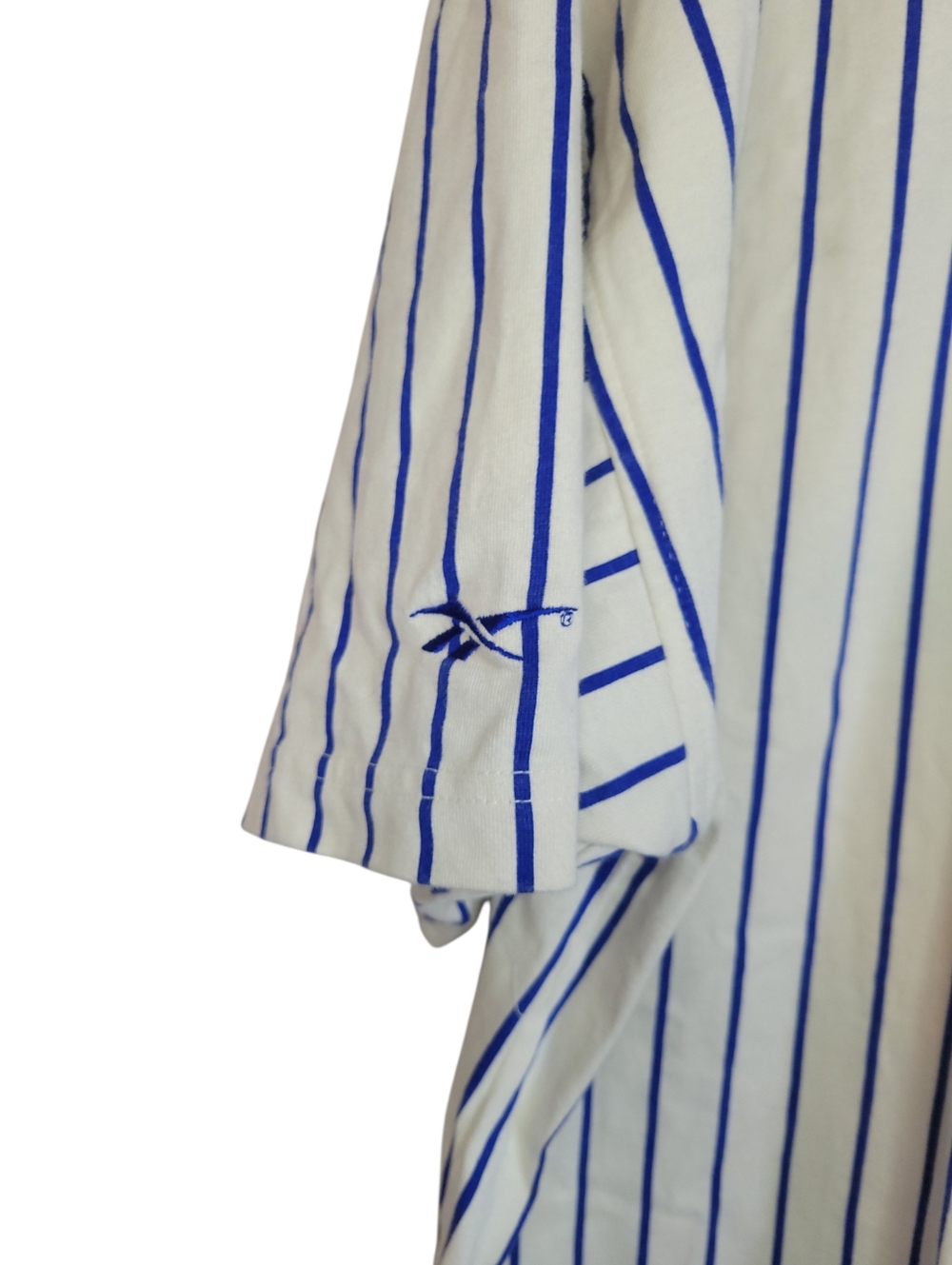 ​Vintage New York Mets Pinstripe Henley Jersey Shirt Reebok Y2K L - Picture 6 of 10